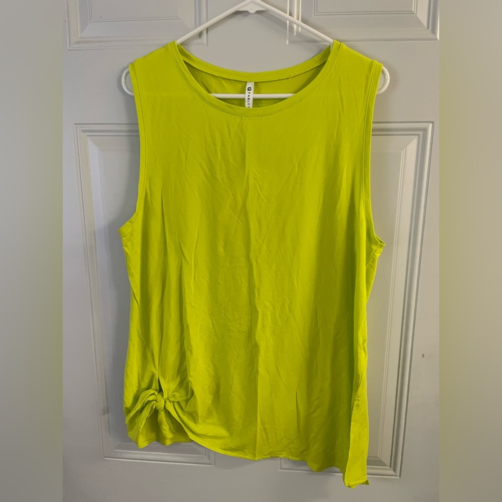 NWT: XL Bright Greenish-Yellow Fabletics Tunic